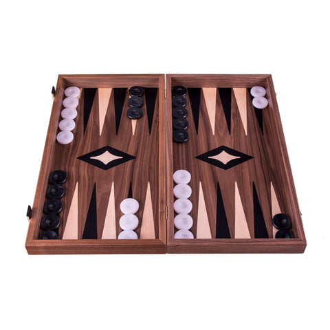 ΤΑΒΛΙ ΚΑΠΛΑΜΑΣ ΑΜΕΡΙΚΑΝΙΚΗ ΚΑΡΥΔΙΑ / AMERICAN WALNUT Backgammon - Manopoulos