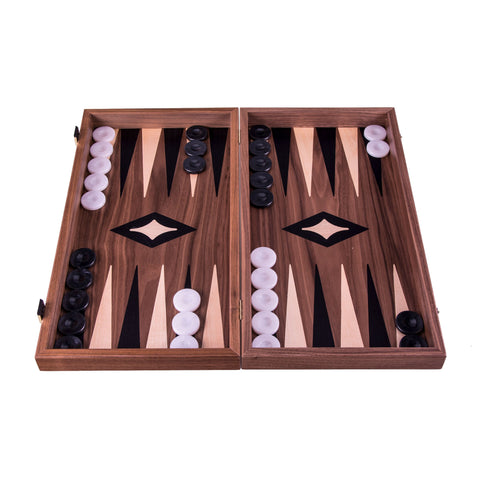 ΤΑΒΛΙ-ΣΚΑΚΙ ΚΑΠΛΑΜΑΣ ΑΜΕΡΙΚΑΝΙΚΗ ΚΑΡΥΔΙΑ /WALNUT Chess & Backgammon - Manopoulos