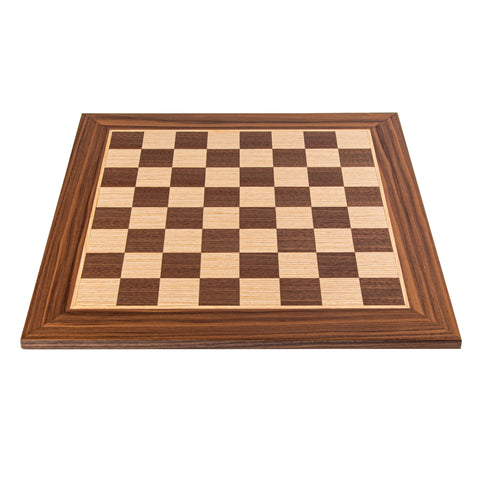 ΞΥΛΙΝΗ ΣΚΑΚΙΕΡΑ ΚΑΡΥΔΙΑ-ΟΞΙΑ ΚΑΠΛΑΜΑΣ ΜΕΓΑΛΗ/WANLUT WOOD & OAK INLAID handcrafted chessboard 50x50cm (Large) - Manopoulos